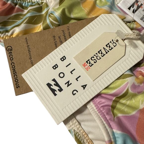 Billabong Girls 7 Tropic Crush Reversible Square Crop Bikini Sustainable NWT - Picture 6 of 8